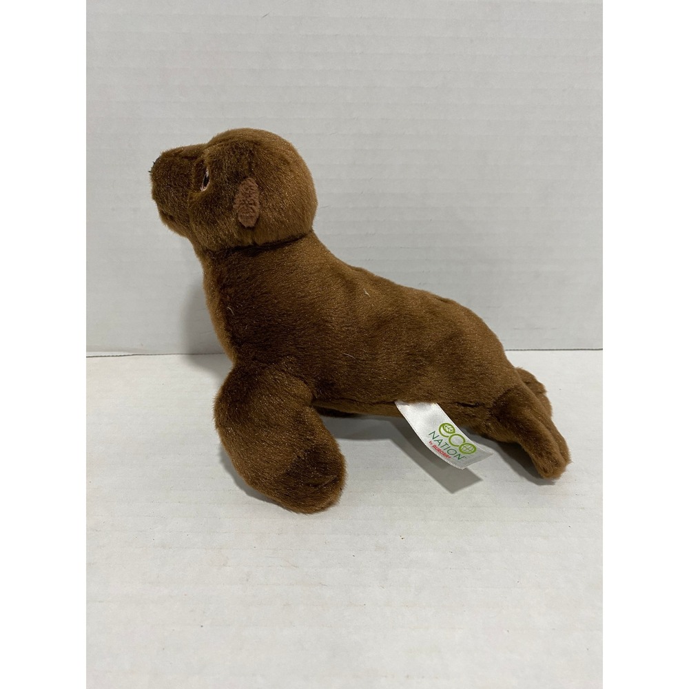 Aurora Sea Lion Plush Unisex Eco Nation Recycled Brown 9in Excellent